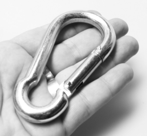 Karabinerhaken silber - 10x100mm