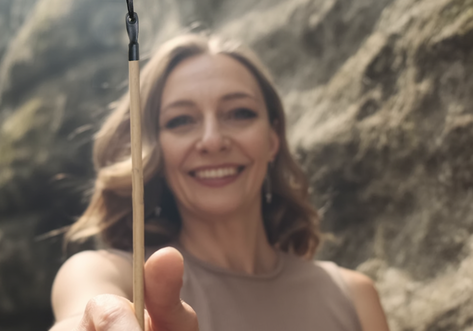 ROHRSTOCK - Geschält mit Aufhängung 10mm - Länge ca. 60 cm