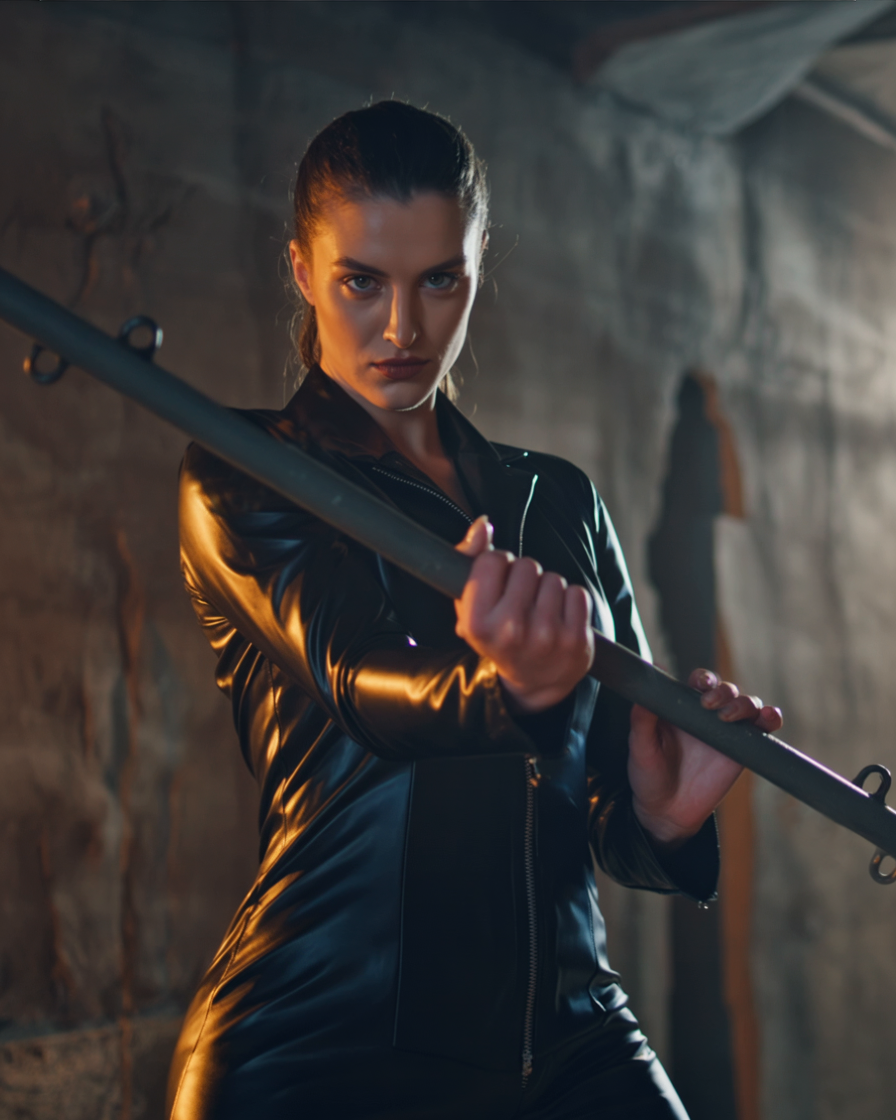 SPREIZSTANGE aus Vierkantstahl in schwarz - 60cm mit 7 Ösen