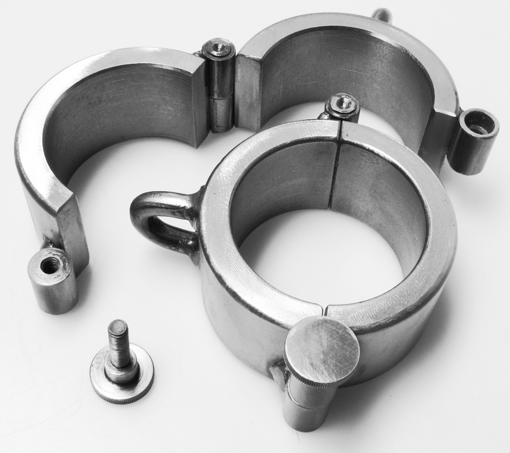 PRANGER METALL - Stahlset Handfesseln gedreht - Rändelverschluss