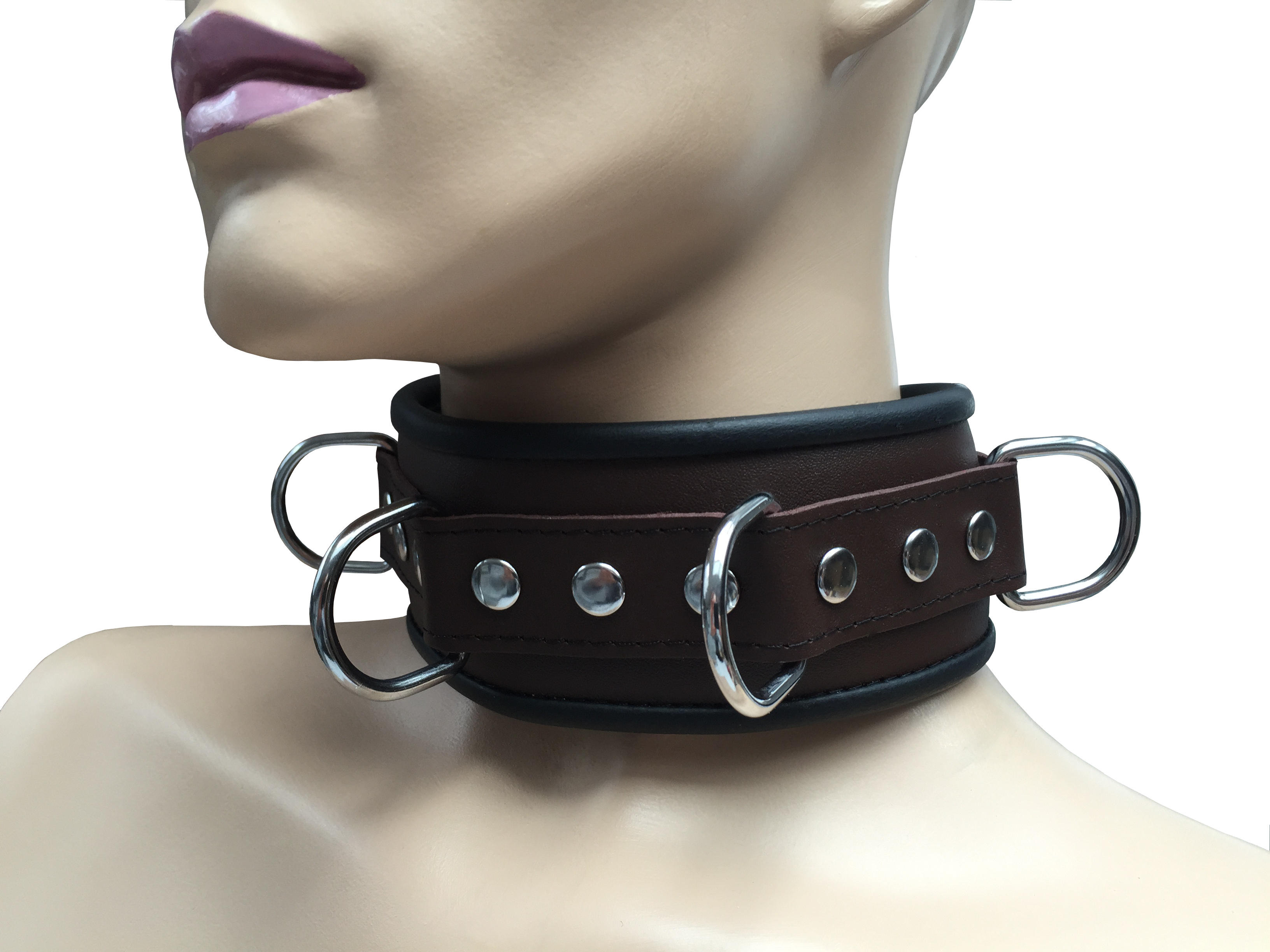 Leder Halsfessel Braun
