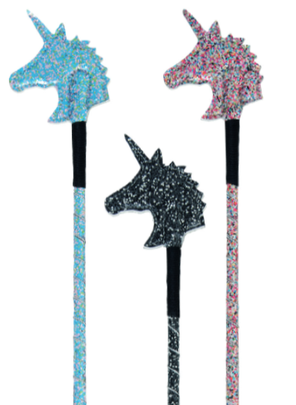 Gerte "Einhorn" mit Glitzer! In blau!