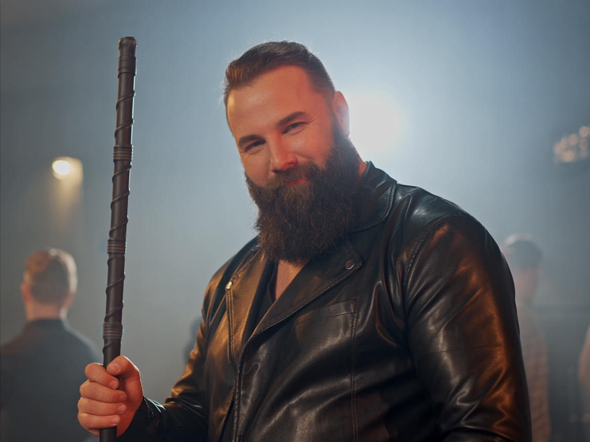 ROHRSTOCK - Extrem Rohrstock mit Griff, schwarz, Exklusivwicklung, Ø ca. 20mm