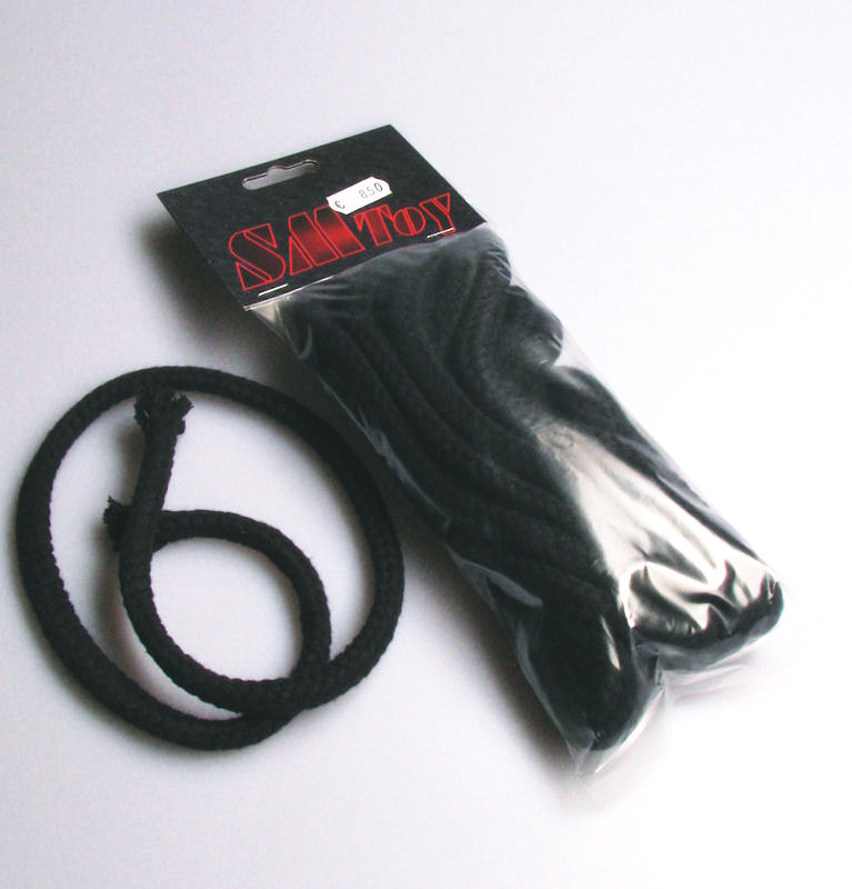 5 Meter Baumwoll-Seil 8mm schwarz